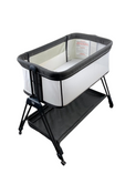 Shop Baby Joy Easy Folding Portable Baby Crib with 7 Adjustable Heights, Black at Goodbuygears
