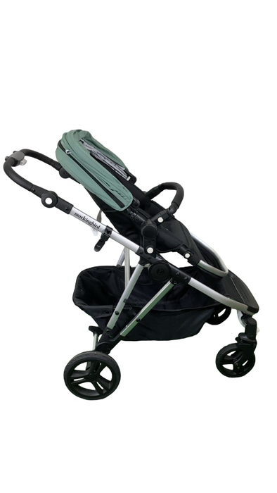 Shop Mockingbird Single to Double 2.0 Stroller, 2024, Sage, Silver With Black Leather, Watercolor Drops at Goodbuygears