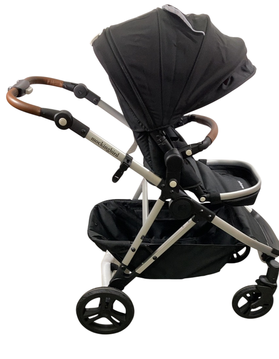 Shop Mockingbird Single to Double 2.0 Stroller, 2025, Black, Silver With Penny Leather, Windowpane at Goodbuygears