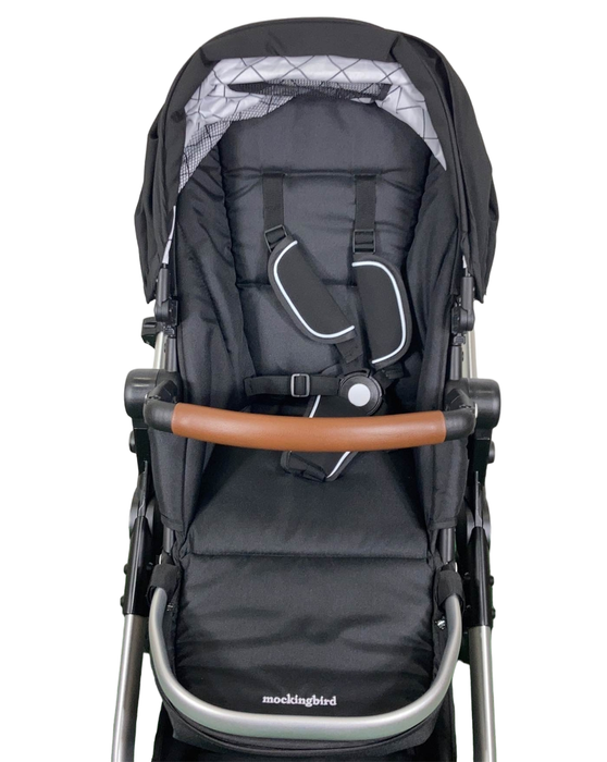 Shop Mockingbird Single to Double 2.0 Stroller, Silver with Penny Leather, Windowpane, Black, 2024 at Goodbuygears