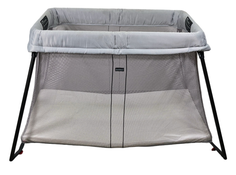 Shop BabyBjorn Travel Crib Light Bundle with Fitted Sheet, Silver at Goodbuygears