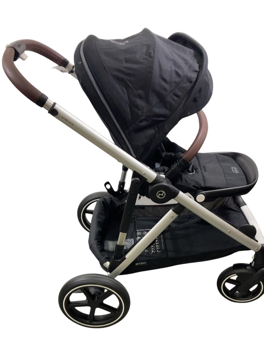 Shop Cybex Gazelle S Modular Stroller, 2024, Moon Black, Silver Frame at Goodbuygears