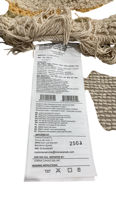 Shop Lorena Canals Washable Rug, 4'7x6'7, Vintage Nude at Goodbuygears
