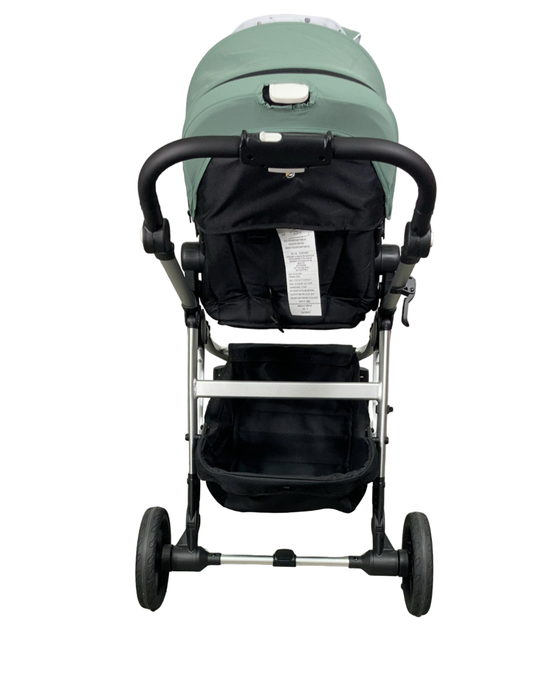 Shop Mockingbird Single to Double 2.0 Stroller, Sage, Watercolor Drops, Silver With Black Leather, 2024 at Goodbuygears