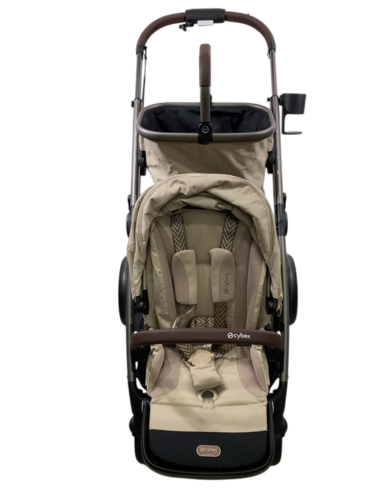 Shop Cybex e-Gazelle S Stroller, 2024, Almond Beige, Black at Goodbuygears