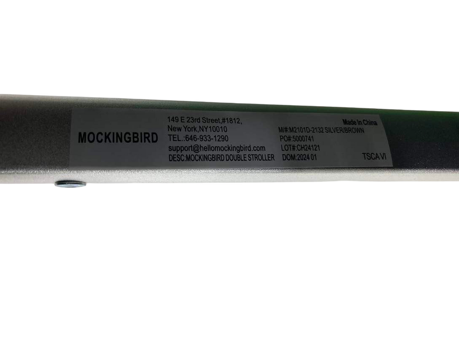 Shop Mockingbird Single to Double 2.0 Stroller, 2024, Silver With Penny Leather, Sky, Watercolor Drops at Goodbuygears