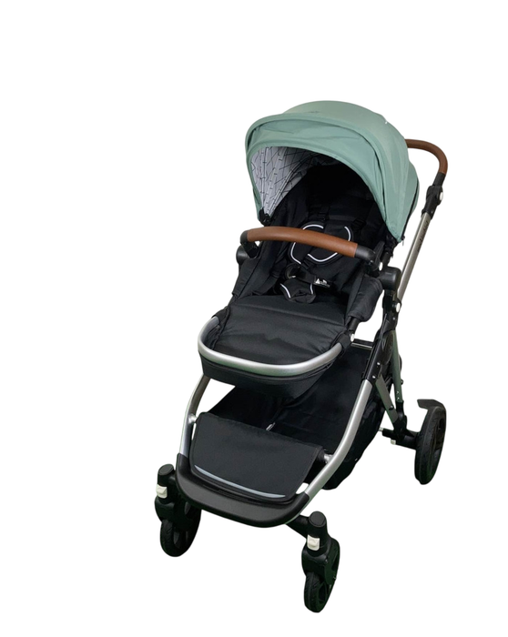 Shop Mockingbird Single to Double 2.0 Stroller, 2024, Sage, Silver With Penny Leather, Windowpane at Goodbuygears