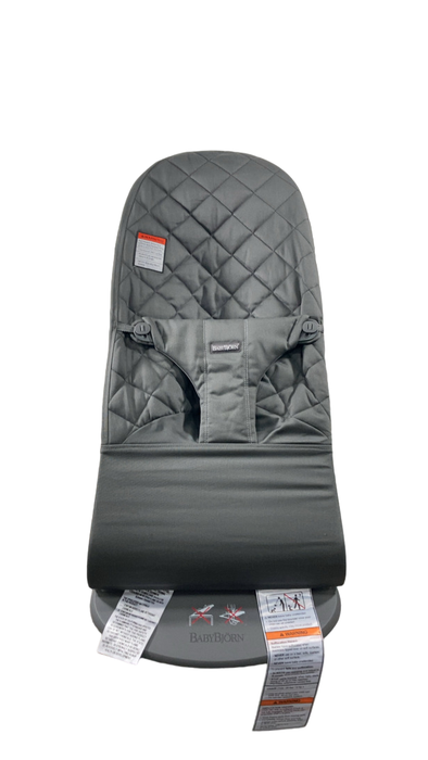 Shop BabyBjorn Bouncer Bliss, Anthracite Cotton Classic Quilt, Dark Gray at Goodbuygears