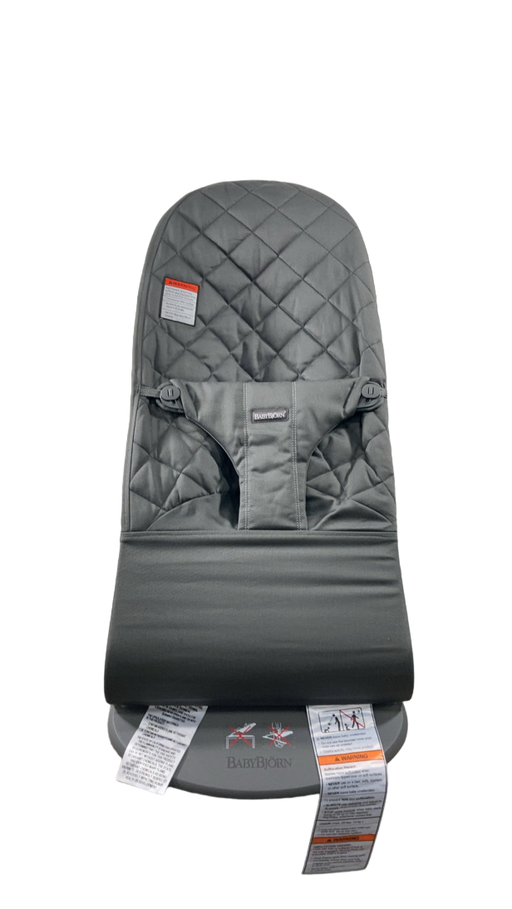 Shop BabyBjorn Bouncer Bliss, Anthracite Cotton Classic Quilt, Dark Gray at Goodbuygears