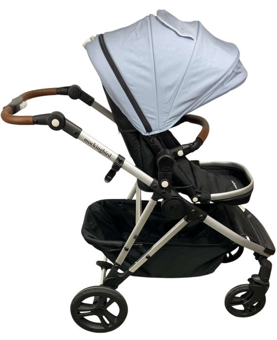 Shop Mockingbird Single to Double 2.0 Stroller, Sky, Watercolor Drops, Silver With Penny Leather, 2025 at Goodbuygears