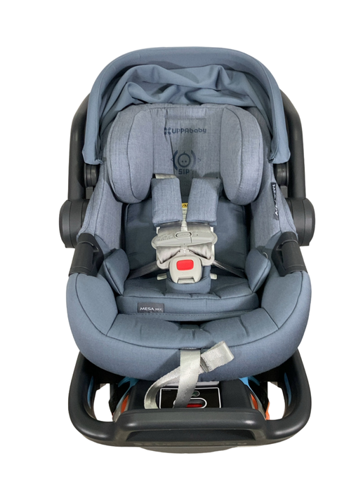 Shop UPPAbaby MESA MAX Infant Car Seat and Base, 2023, PureTech Gregory (Blue Melange) at Goodbuygears