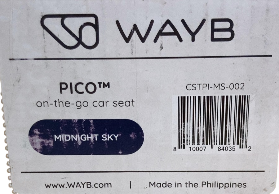 Shop WAYB Pico Portable Car Seat, 2023, Midnight Sky at Goodbuygears