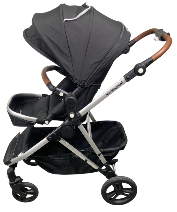Shop Mockingbird Single 2.0 Stroller, 2024, Black, Silver With Penny Leather, Watercolor Drops at Goodbuygears