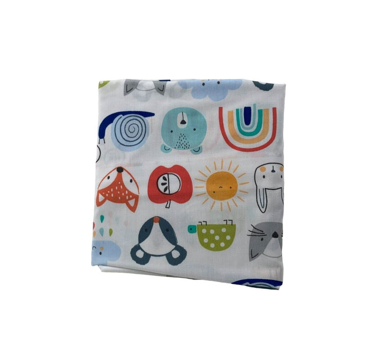 Boppy Original Nursing and Infant Support Pillow Slipcover, Colorful Animals & Rainbows