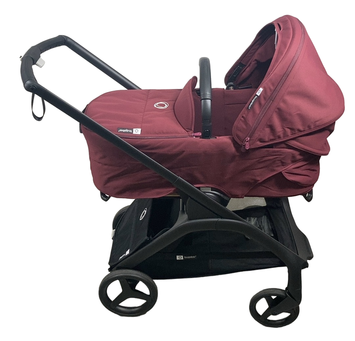 Shop Bugaboo Dragonfly Bassinet and Seat Stroller, Dark Cherry, Dark Cherry, Black, 2024 at Goodbuygears