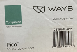 Shop WAYB Pico Portable Car Seat, 2019, Turquoise at Goodbuygears