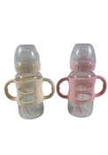 Shop Dr. Brown's Milestones Sippy Spout Bottle with Silicone Handles, 2 Pack, Wide-Neck, Pink/Cream, 9oz/270ml at Goodbuygears