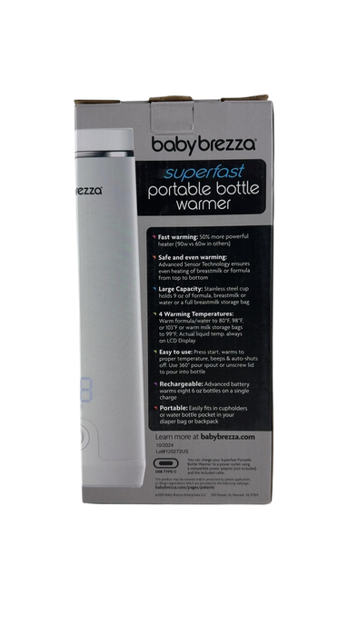 Shop Baby Brezza Super Fast Portable Bottle Warmer, White at Goodbuygears