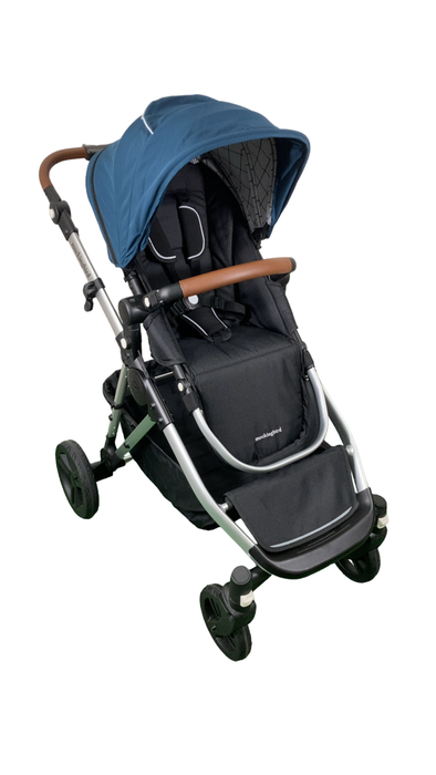 Shop Mockingbird Single to Double 2.0 Stroller, 2024, Sea, Silver With Penny Leather, Windowpane at Goodbuygears