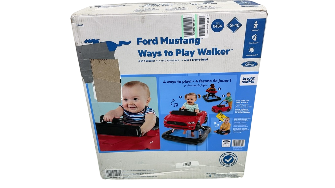 Shop Bright Starts Ways To Play 4-In-1 Baby Activity Walker, Red, Mustang at Goodbuygears