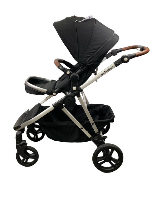 Shop Mockingbird Single to Double 2.0 Stroller, 2024, Black, Silver With Penny Leather, Windowpane at Goodbuygears