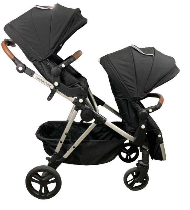Shop Mockingbird Single to Double 2.0 Stroller with 2nd Seat, Black, Watercolor Drops, Silver With Penny Leather, 2024 at Goodbuygears