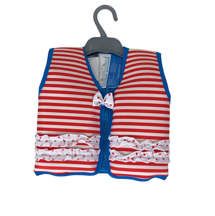 Shop Konfidence Original Swim Jacket, Medium (3-5 years), Red Stripe at Goodbuygears