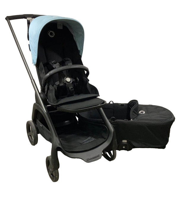 Shop Bugaboo Dragonfly Bassinet and Seat Stroller, Midnight Black, Skyline Blue, Graphite, 2023 at Goodbuygears