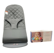 Shop BabyBjorn Bouncer Bliss Bundle With Toy Bar, Flying Friends, Dark Gray Frame, Anthracite Cotton Classic Quilt at Goodbuygears