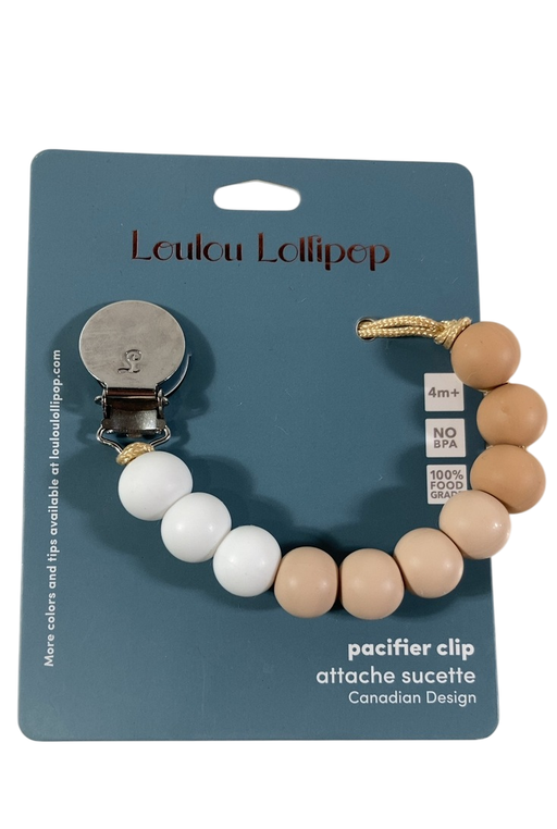 Shop LouLou Lollipop Pacifier Clip, Colorblock, Neutral at Goodbuygears