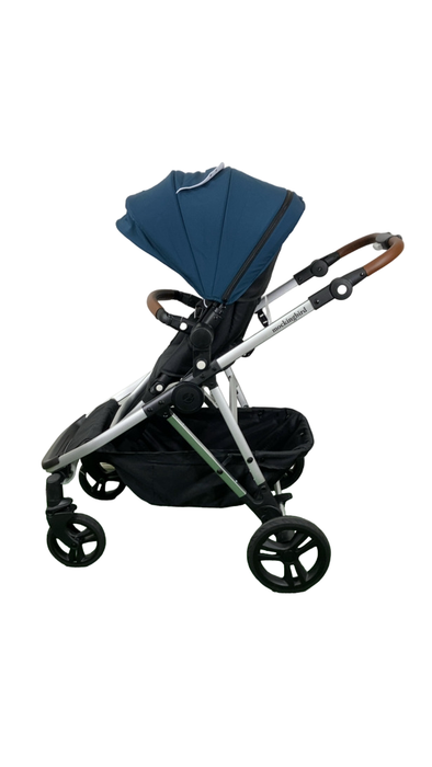 Shop Mockingbird Single to Double 2.0 Stroller, 2024, Sea, Silver With Penny Leather, Watercolor Drops at Goodbuygears