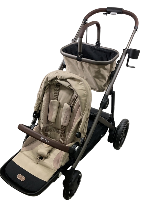 Shop Cybex e-Gazelle S Stroller, 2024, Almond Beige, Black at Goodbuygears