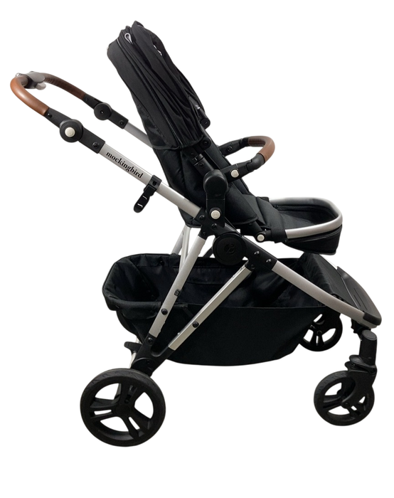 Shop Mockingbird Single to Double 2.0 Stroller, 2024, Black, Silver With Penny Leather, Windowpane at Goodbuygears