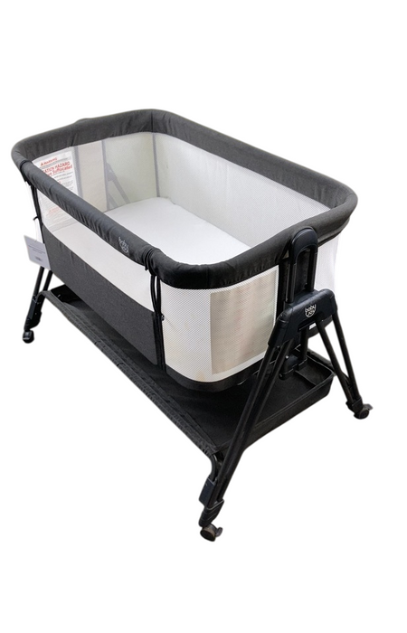 Shop Baby Joy Easy Folding Portable Baby Crib with 7 Adjustable Heights, Black at Goodbuygears