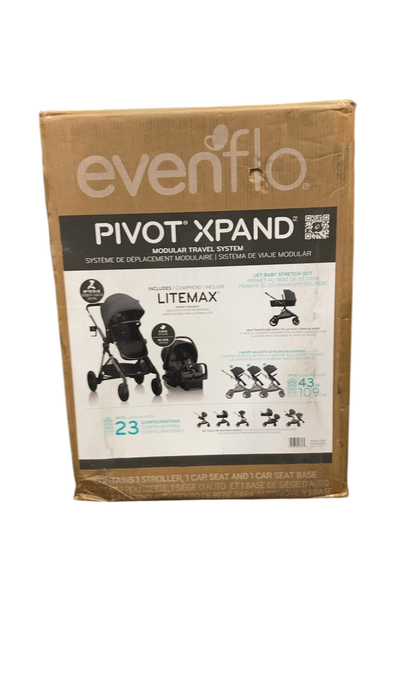 Shop Evenflo Pivot Xpand Travel System with LiteMax Infant Car Seat, 2024, Sabino Gray at Goodbuygears