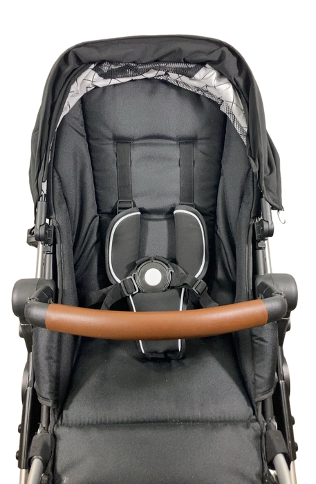 Shop Mockingbird Single to Double 2.0 Stroller, 2024, Black, Silver With Penny Leather, Windowpane at Goodbuygears