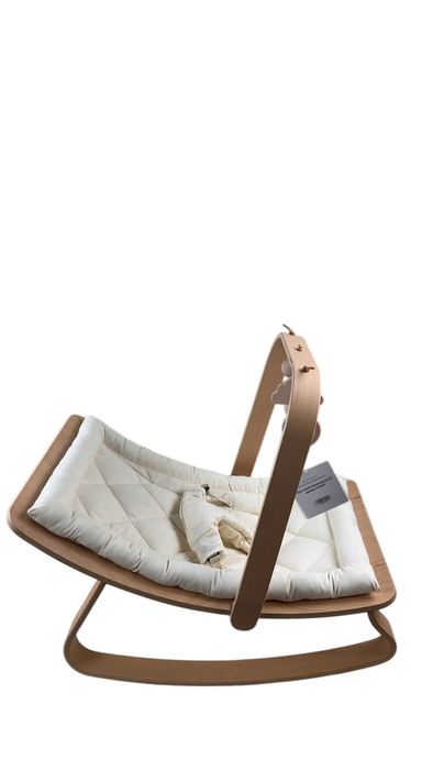 Shop Charlie Crane LEVO Rocker With Activity Arch, Beech, Organic Milk at Goodbuygears