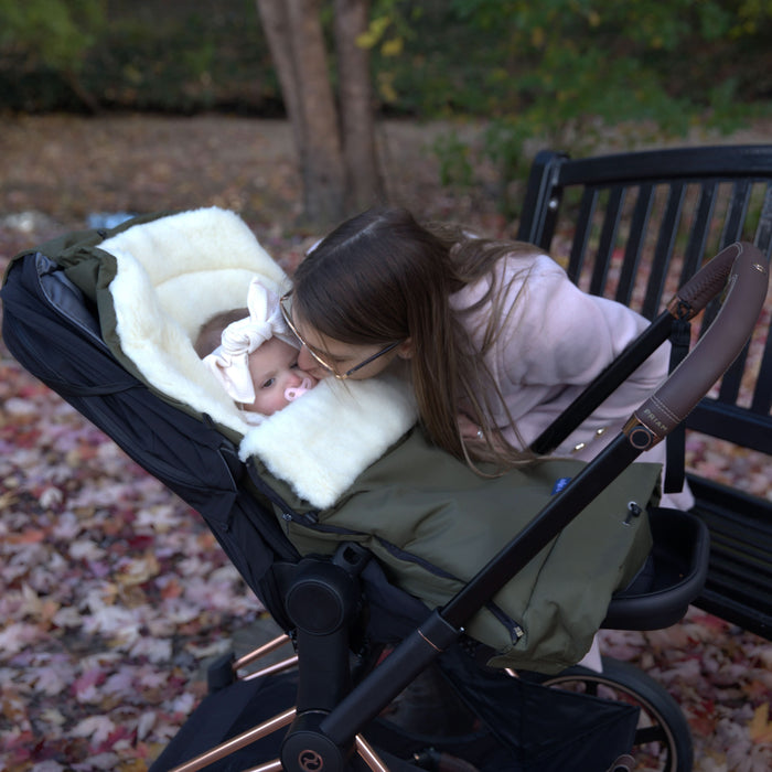 Shop Cover Baby Organic Wool Adjustable Footmuff, Olive at Goodbuygears