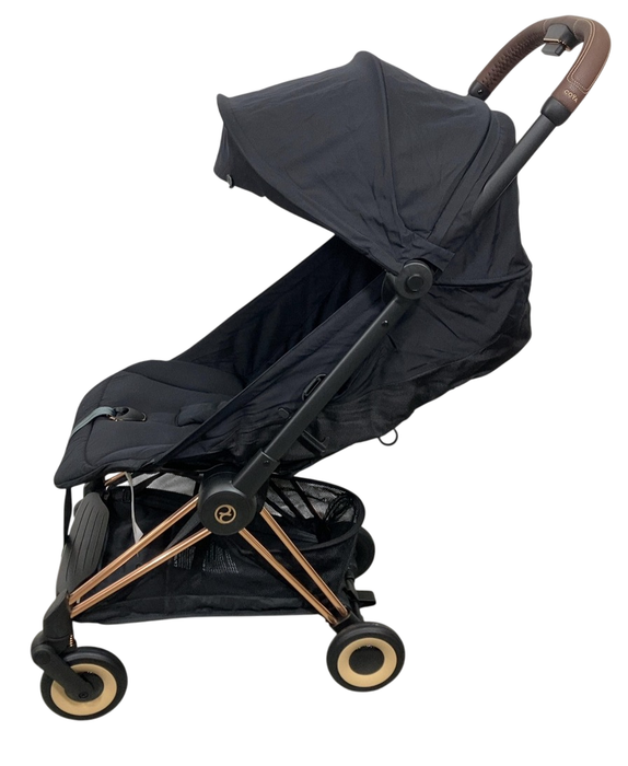 Shop Cybex Coya Stroller, 2023, Rose Gold, Sepia Black at Goodbuygears