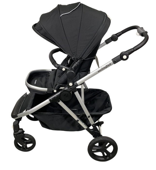 Shop Mockingbird Single to Double 2.0 Stroller, Black, Windowpane, Silver With Black Leather, 2025 at Goodbuygears