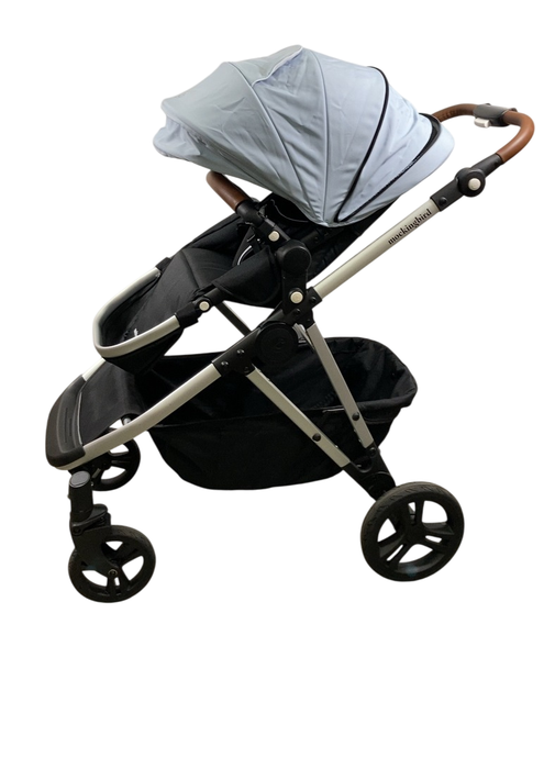 Shop Mockingbird Single to Double 2.0 Stroller, 2024, Silver With Penny Leather, Sky, Watercolor Drops at Goodbuygears