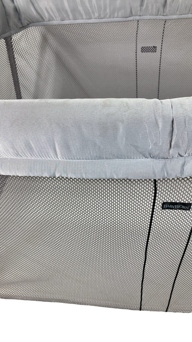Shop BabyBjorn Travel Crib Light Bundle with Fitted Sheet, Silver at Goodbuygears