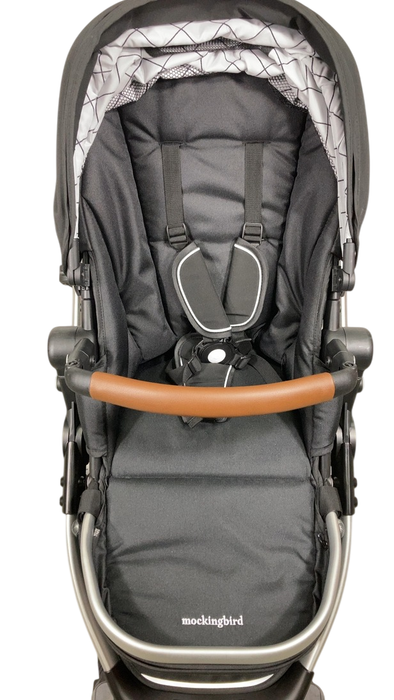Shop Mockingbird Single 2.0 Stroller, 2024, Black, Silver With Penny Leather, Windowpane at Goodbuygears