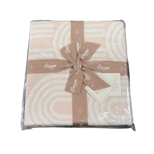 Shop Crane Baby Cotton Muslin Jacquard Blanket, Pink Rainbow at Goodbuygears