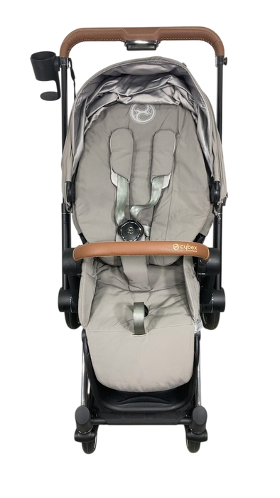 Cybex E-PRIAM Electric Stroller, 2021, Chrome With Black Details, Soho Grey, with Battery
