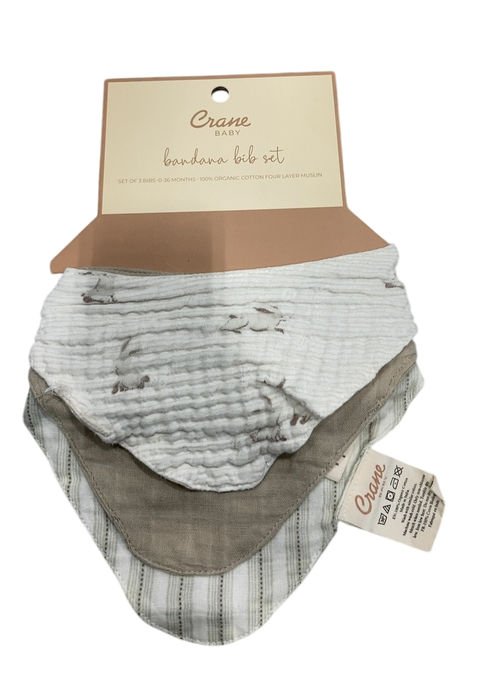 Shop Crane Baby Muslin 3 Piece Bib Set, Avery Bunny at Goodbuygears