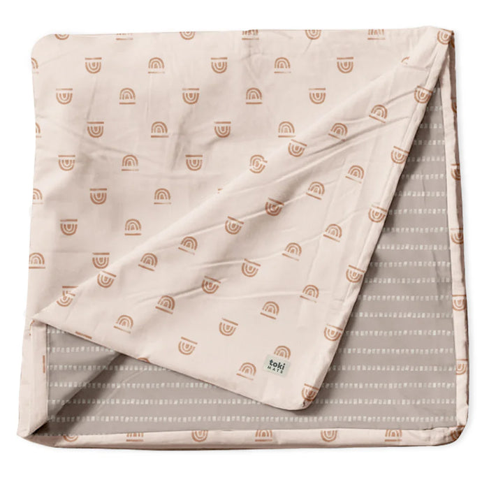 Toki Kids Mega Mat Cover 55"x55", Rainbow Peach