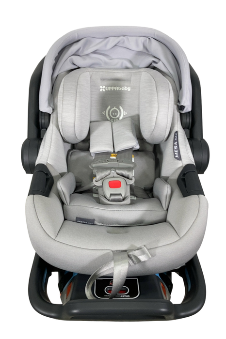 Shop UPPAbaby MESA MAX Infant Car Seat and Base, 2023, DualTech Anthony White and Grey Chenille at Goodbuygears