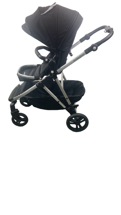 Shop Mockingbird Single to Double 2.0 Stroller, 2024, Black, Silver With Black Leather, Watercolor Drops at Goodbuygears