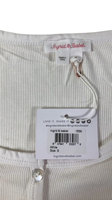 Shop Ingrid & Isabel Rib Henley Maternity + Nursing Tank, Small, White at Goodbuygears